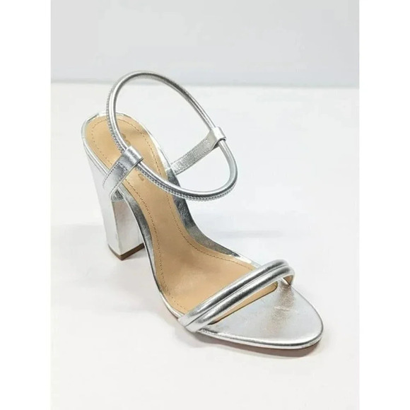 Schutz Women's Pincesa Silver Metallic High-Heel Sandals Size 7 B (MSRP $170) - Picture 2 of 12